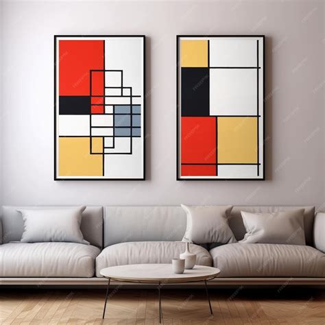 Premium Photo | Abstract geometric art posters