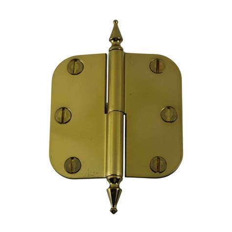 Brass Lift Off Left Cabinet Hinge 3 Radius Spire Tip