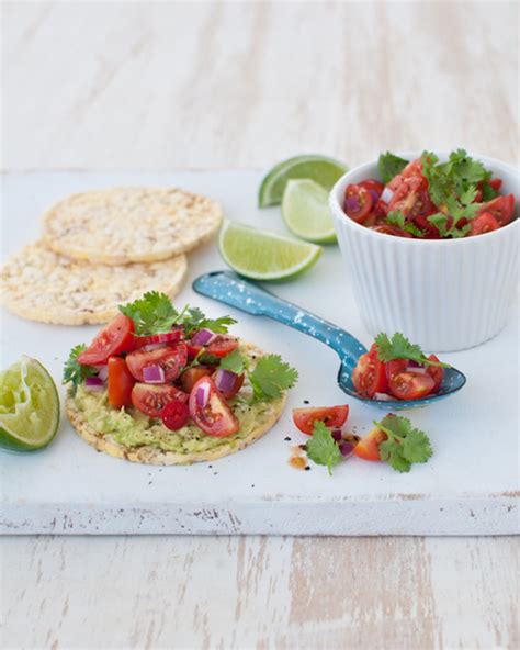 Corn Thins With Mexican Tomato Salsa Vegetarian Recipe