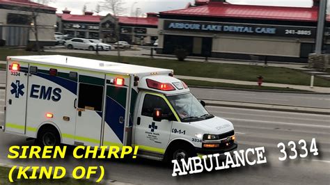 Siren Chirp Ahs Alberta Health Services Ambulance 3334 Responding