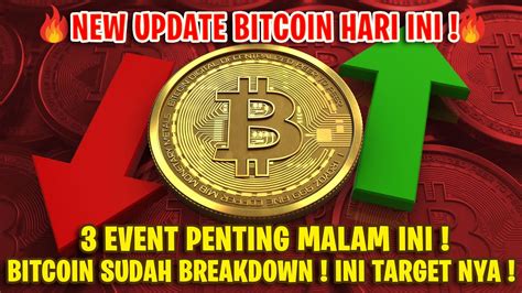 Update Bitcoin Event Penting Malam Ini Btc Sudah Breakdown