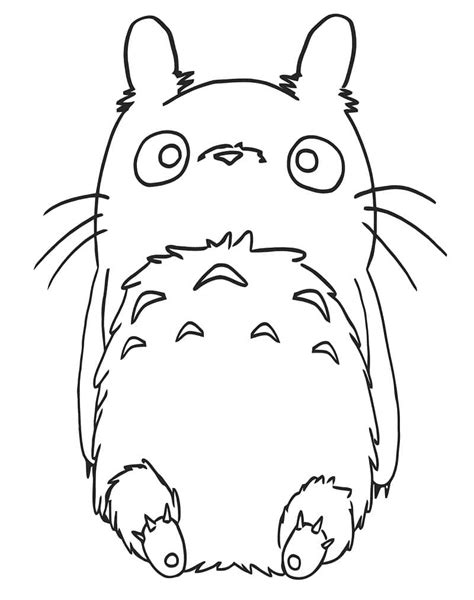 Coloriage Gros Totoro télécharger et imprimer gratuit sur