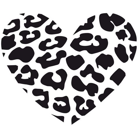 Leopard Heart Wall Sticker Wall Art