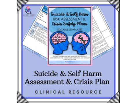Editable Suicide And Self Harm Risk Assessment And Crisis Safety Pans
