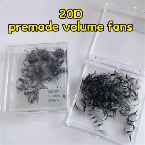 Long Stem Premade Fans Stock D Premade Volume Fan Eyelash Extension