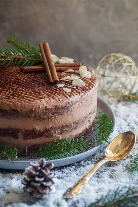 Easy Naked Chocolate Cake Vibrant Plate