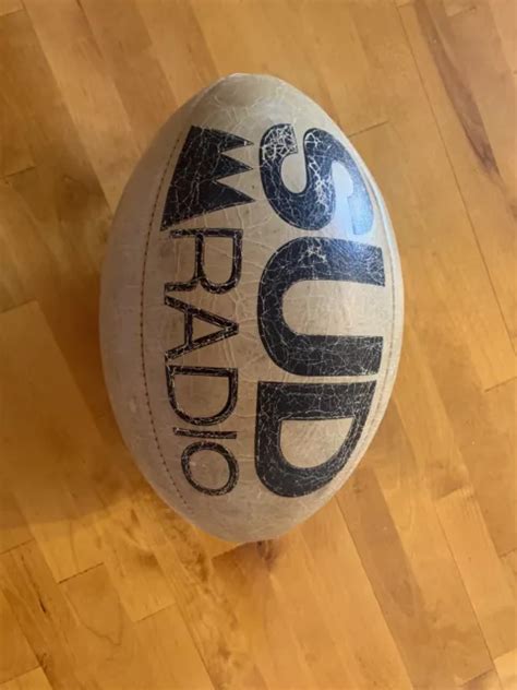 BALLON DE RUGBY En Cuir Collection Rare des Années 1960 Sud Radio