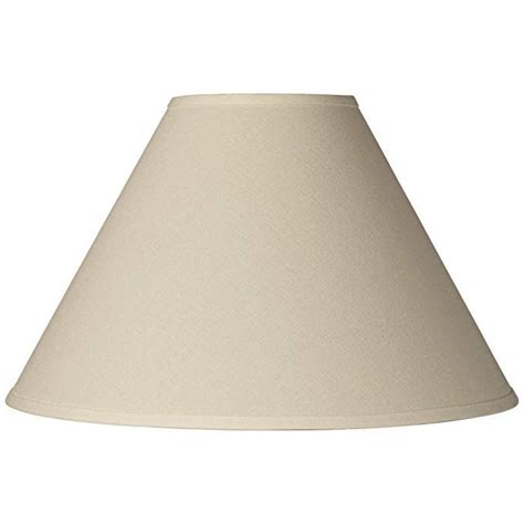 Ivory White Linen Large Chimney Lamp Shade 6 Top X 17 Bottom X 10 High X 11 5 Slant Spider