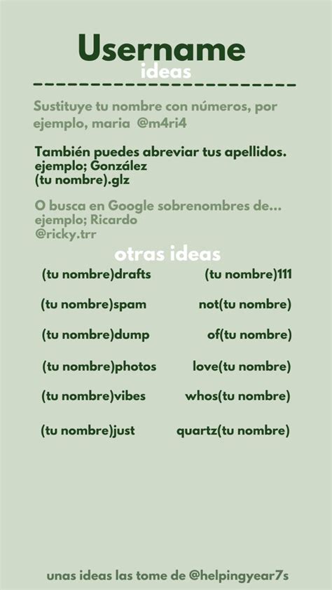 Username Ideas Frases Bonitas Nombre Para Instagram Nombres De