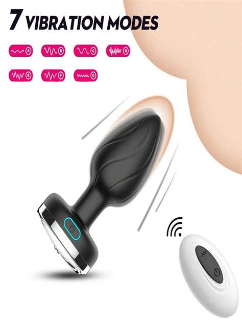 Anal Vibrator Butt Anal Plug With Remote Control Waterproof Silicone