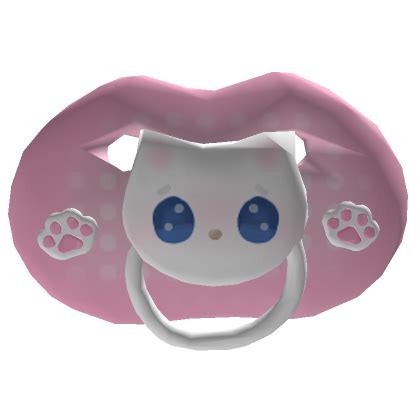 ɞ cute kawaii kitten pacifier in pink Roblox Item Rolimon s