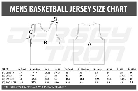 Basketball Jersey Sizes Jersey On Sale