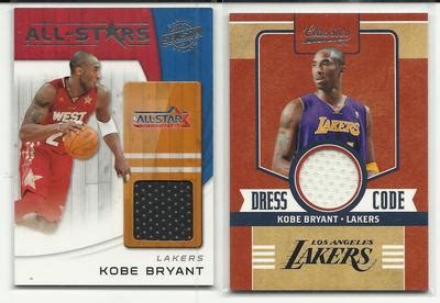 Kobe Bryant 2 Jersey card lot LAKERS -- Antique Price Guide Details Page