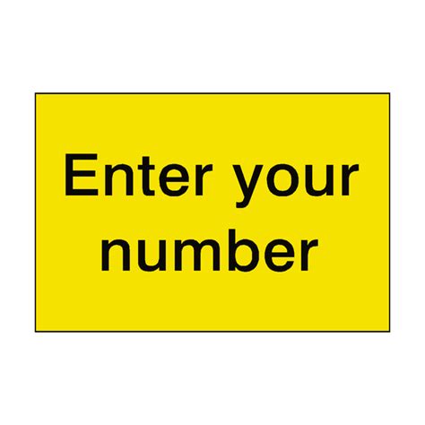 Yellow Custom Number Sticker– Safety-Label.co.uk