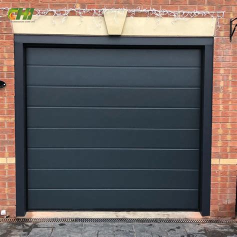 Vertical Bifold Garage Doors Galvanized Steel Black Garage Door