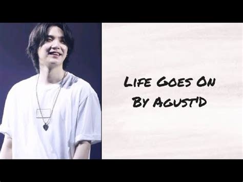 LIFE GOES ON By AGUST D SUGA BTS Easy Lyrics YouTube