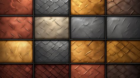 Seamless Metal Textures Background For Game Collection Iron Plate Metal Pattern Metal Plate