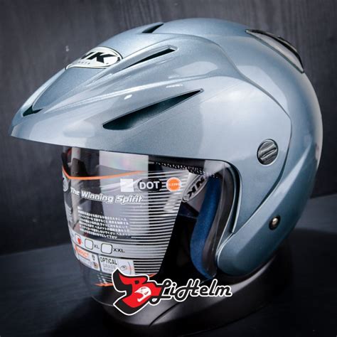 Jual Helm Ink Cx Solid All Grey Cx Half Face Helmet Original