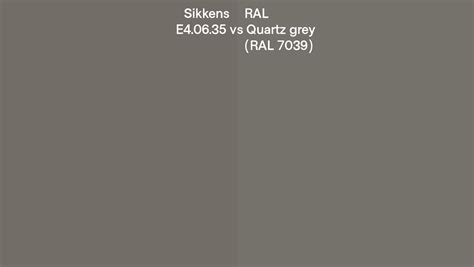 Sikkens E4 06 35 Vs Ral Quartz Grey Ral 7039 Side By Side Comparison