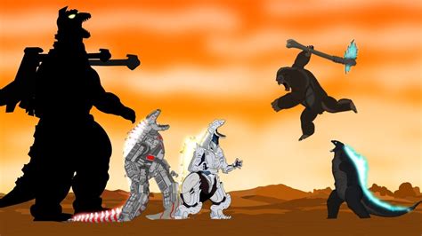 Godzilla Vs Kong Attack Mechagodzilla 2003 2021 [hd] Godzilla And Kong Animation Cartoon