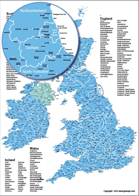 County Towns Of England Map - Beilul Rochette