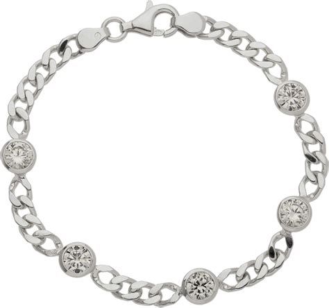 Schmuck Pur Sterling Silber Damen Armband Mit Klaren Zirkonia