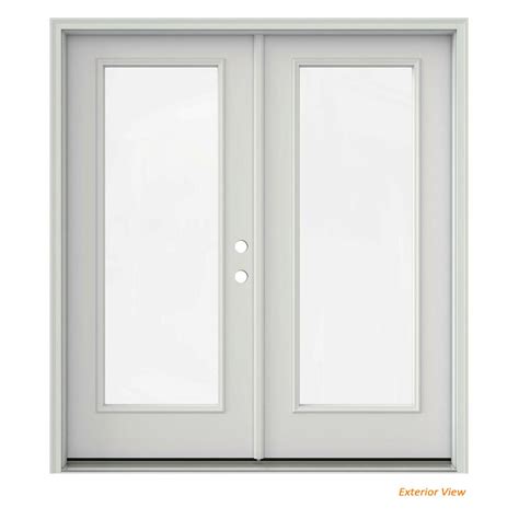 JELD WEN 72 In X 80 In Primed Steel Left Hand Inswing Full Lite Glass