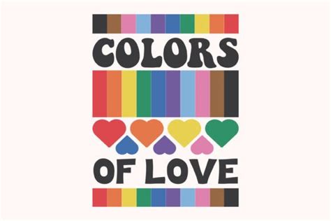 Lgbtq Pride Month Colors Of Love Svg Des Graphic By Mharif · Creative