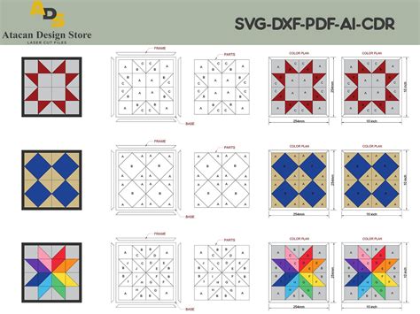 Barn Quilt Svg Laser Ready Svg Cut Files Graphic By Atacanwoodbox