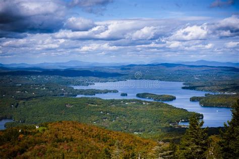 Lago Sunapee Nel New Hampshire Fotografia Stock Immagine Di Zona