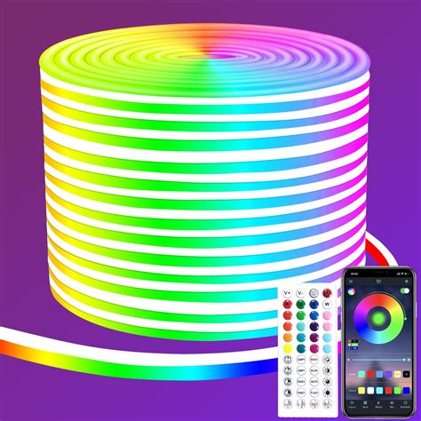 Amazon Segrass 50ft RGB LED Neon Rope Lights LED Neon Lights With