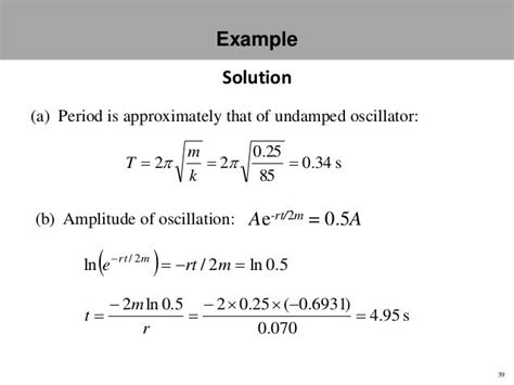 Topic 2 damped oscillation