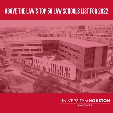 Uh Law Center Ranks In Above The Laws Top 50 Law Schools List For 2022