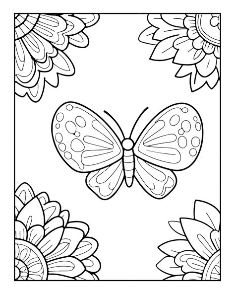 Premium Vector Cute Butterfly Coloring Page