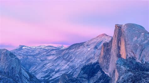 K K Sunset Yosemite Apple Mountains Osx Snow Forest Hd