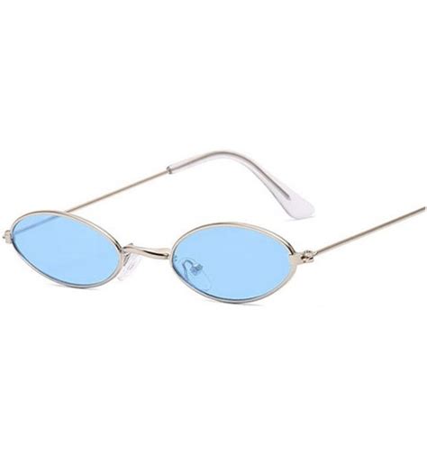 Luxury Small Oval Mirror Sunglasses Women Brand Designer Lady Round Sun