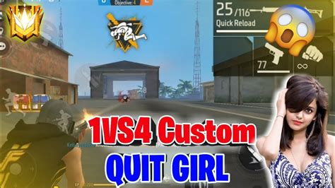 1vs4 Cs Ranked 😘 Quit Girl Challenge Ll Cs Ranked Gameplay Ll Custom Challenge Gameplay Ll Youtube