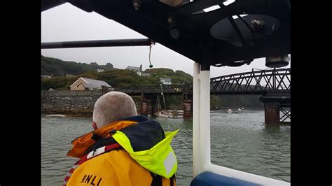 Barmouth Rnli Lifeboats Launch To Yacht Caught In Bridge Rnli