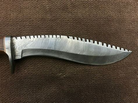 Cuchillo Kukri De Acero De Damasco Hecho A Mano A Medida Etsy