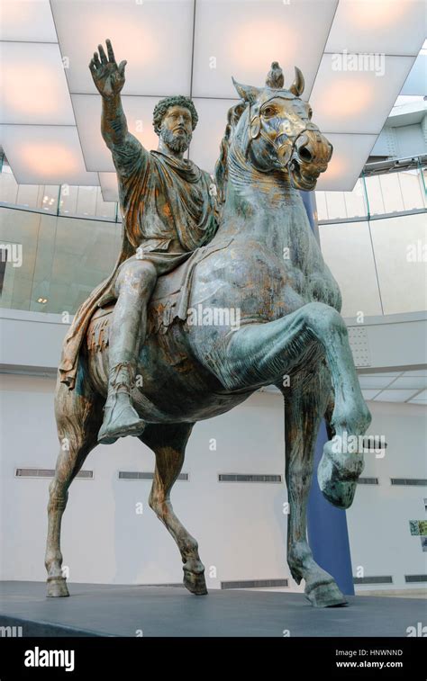 Rome Italy Bronze Equestrian Statue Ad Of Roman Emperor