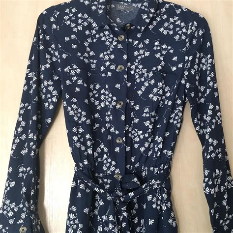 Navy Blue Patterned Jumpsuit Has Never Been Worn Depop