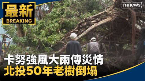 卡努強風大雨傳災情 北投50年老樹倒塌｜ 鏡新聞 Youtube