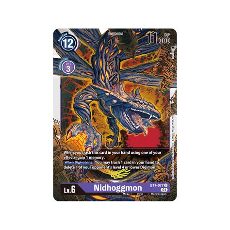 BT7 077 U Nidhoggmon Digimon Next Adventure Digimon Card Game