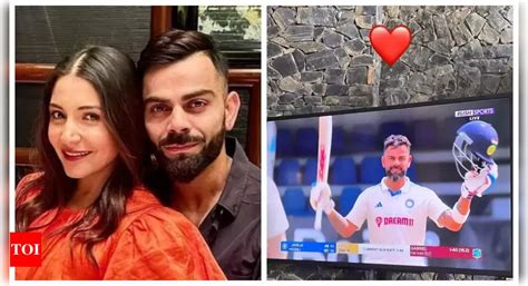 Anushka Sharma Cheers For Virat Kohli As He Hits His Th Century