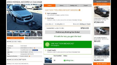 Buying Salvage Vehicles For Investment From Online Car Auctions Youtube