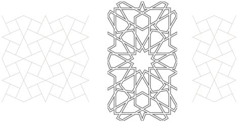 Seamless Islamic Geometric Pattern Abstract Vector Autocad Drawing In