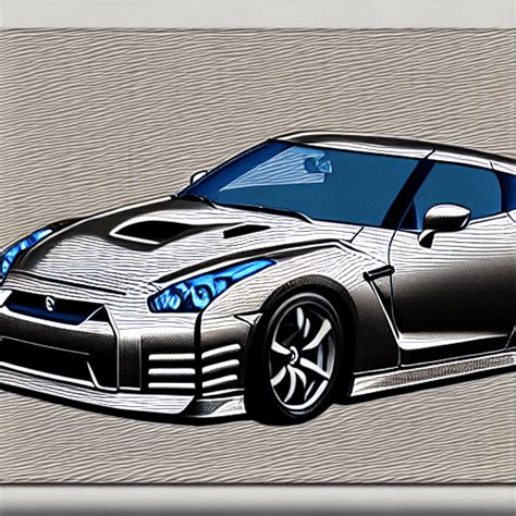 Nissan Gtr Coloring Book · Creative Fabrica