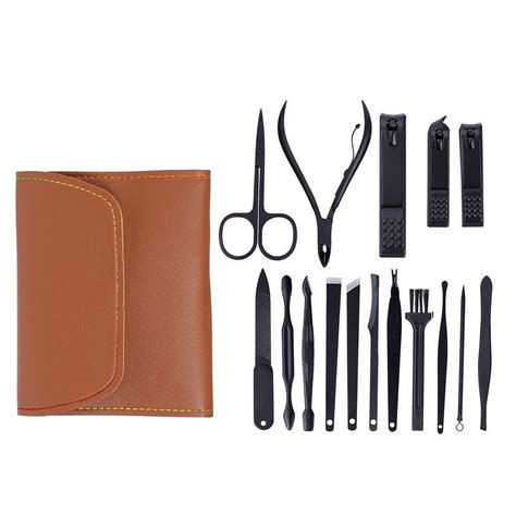 Manicure Set Olecranon Pliers Stainless Steel Nail Scissors 16-piece ...