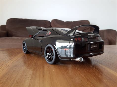 Modellino In Miniatura Toyota Supra Kyosho Nero Jantes Pouces