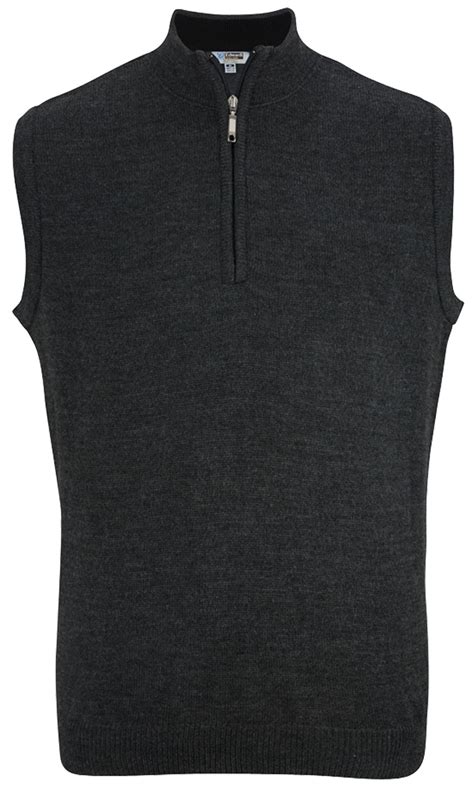 E120819 Edwards Mens Quarter Zip Sweater Vest